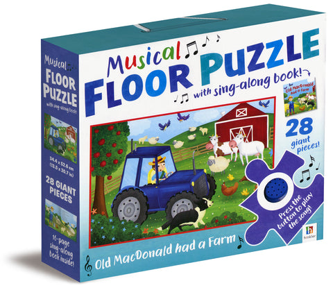 Musical Floor Puzzle with Sing-Along Book (Purple)