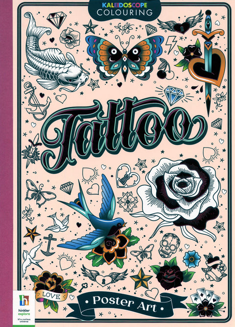 Kaleidoscope Colouring Tattoo Poster Art
