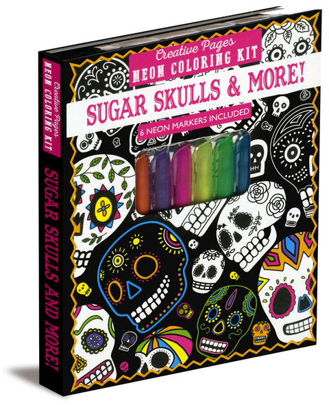 Sugar Skulls & More Neon Creative Pages Coloring Kit