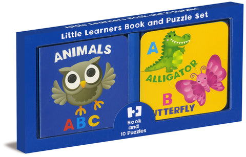 Little Learners Book and Puzzle Set Animals A B C