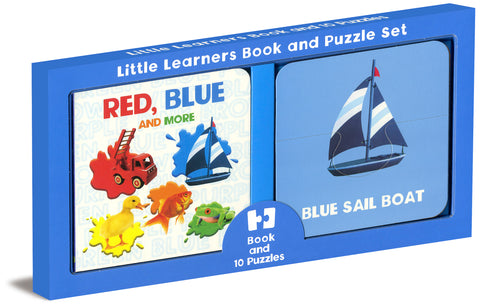 Little Learners Book and Puzzle Set Red, Blue andMore