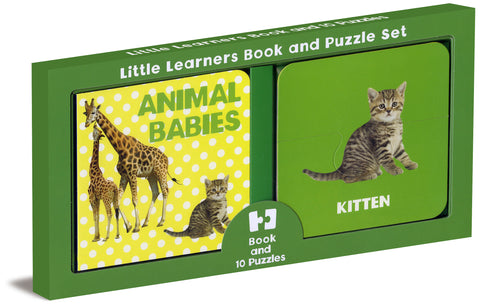 Little Learners Book and Puzzle Set Animal Babies