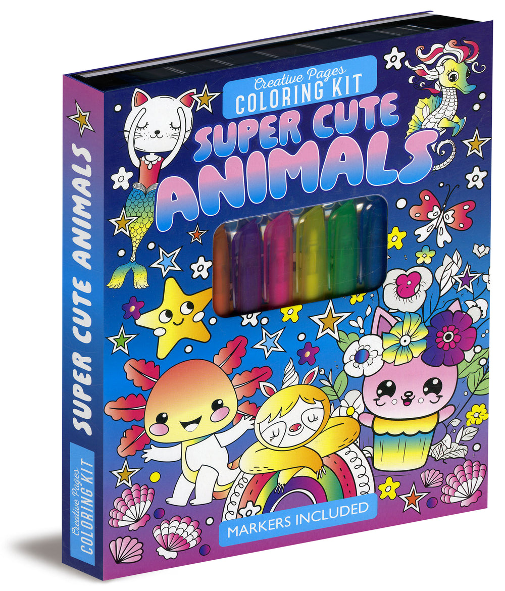 Creative Pages Coloring Kit Super Cute Animals