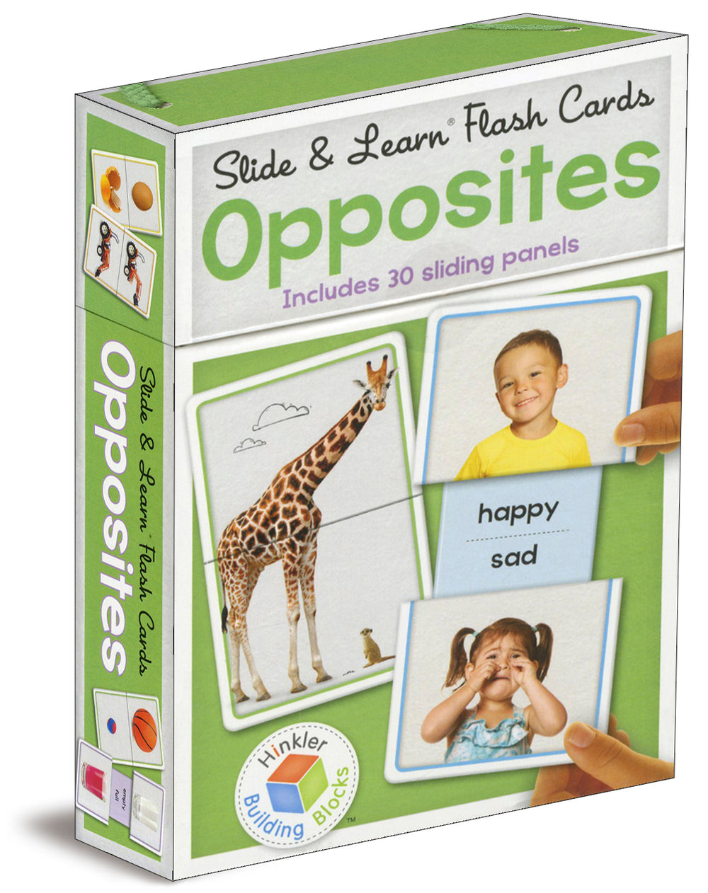 Opposites Building Blocks Slide & Learn Flash Cards