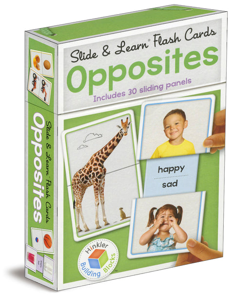 Opposites Building Blocks Slide & Learn Flash Cards