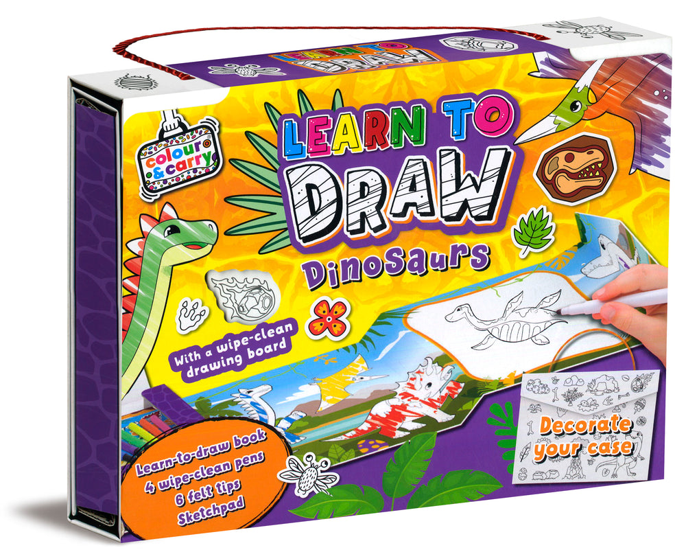 Colour & Carry Learn to Draw Dinosaurs