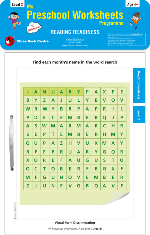 My Preschool Worksheets Programme Reading Readiness Level 2