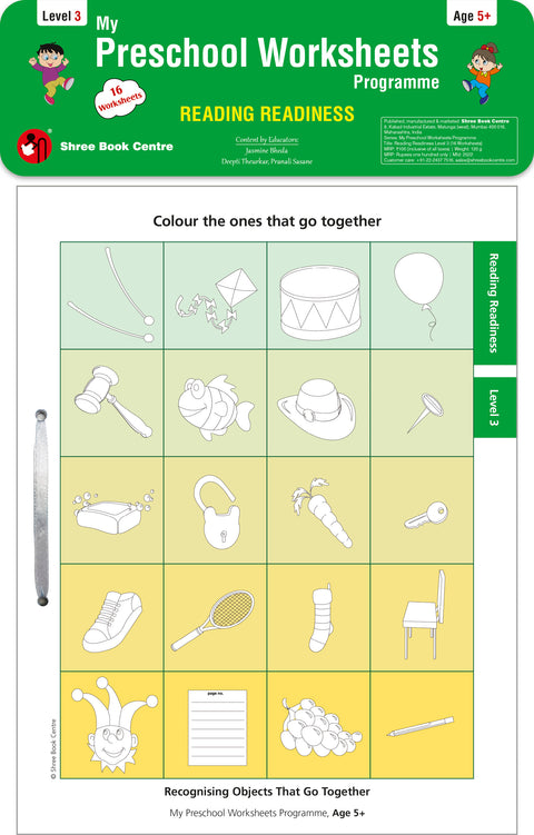 My Preschool Worksheets Programme Reading Readiness Level 3