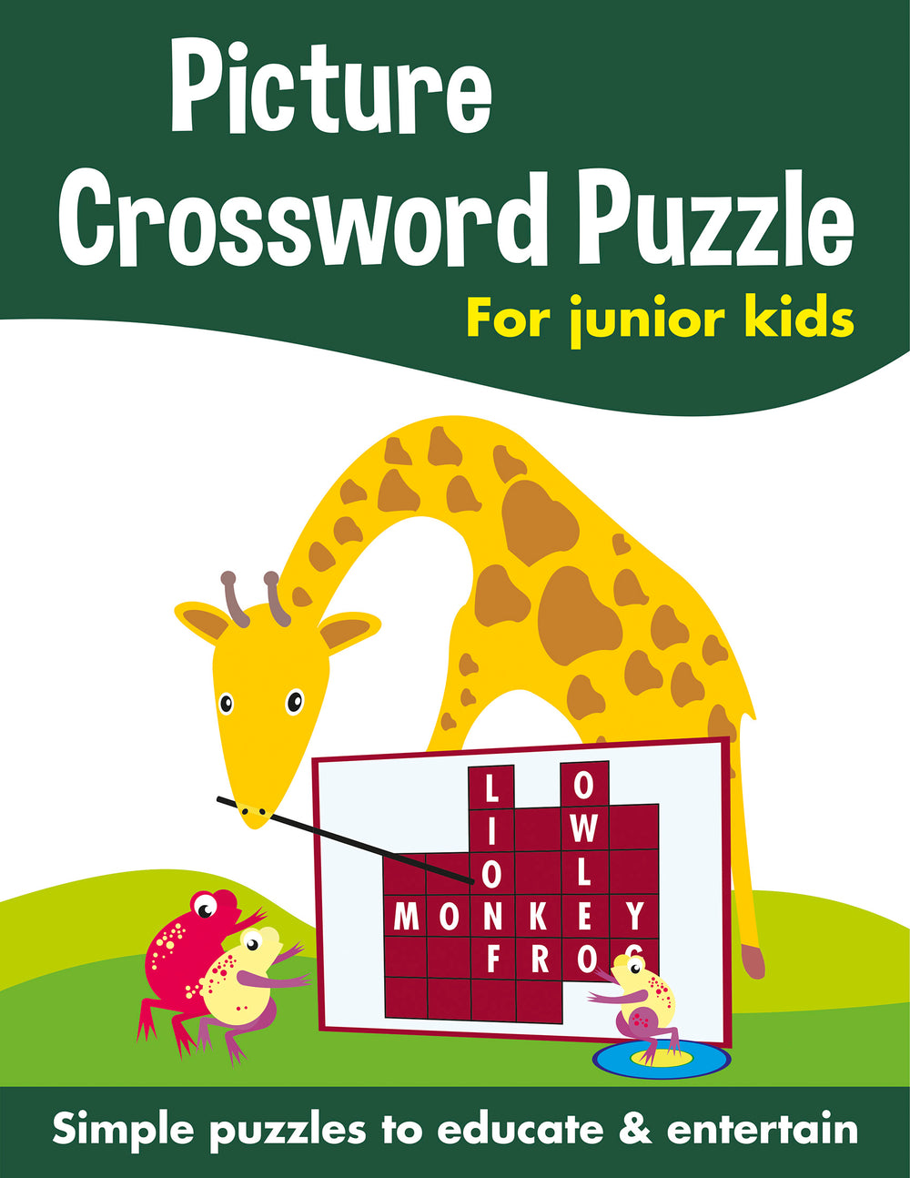 Picture Crossword Puzzles for Junior Kids (Green)