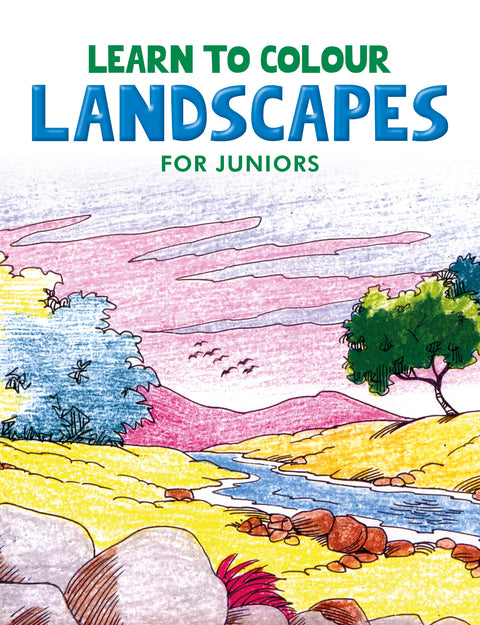 Learn to Colour Landscape for Juniors (Blue)