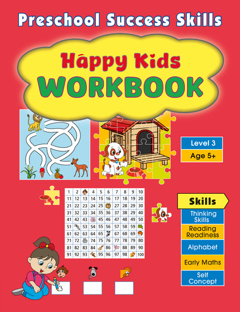 Preschool Success Skills Happy Kids Workbook (Level 3)