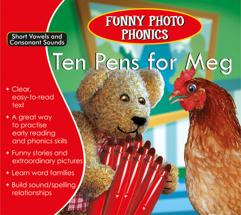 Funny Photo Phonics Ten Pens for Meg