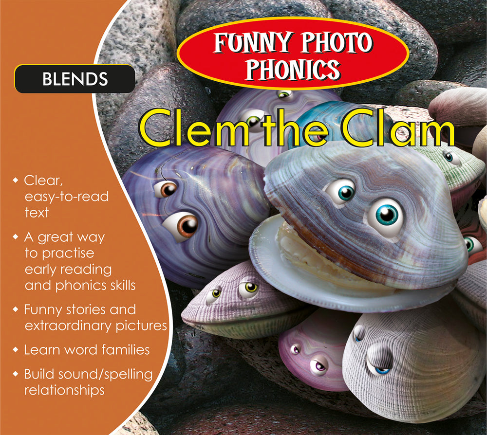 Funny Photo Phonics Clem the Clam