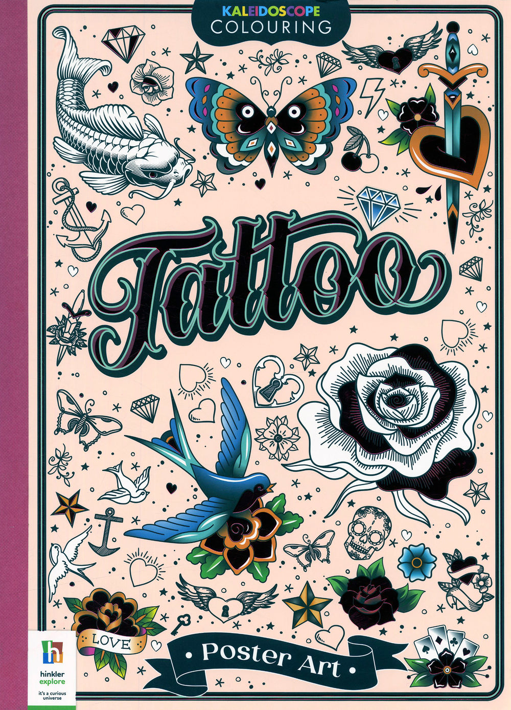 Kaleidoscope Colouring Tattoo Poster Art