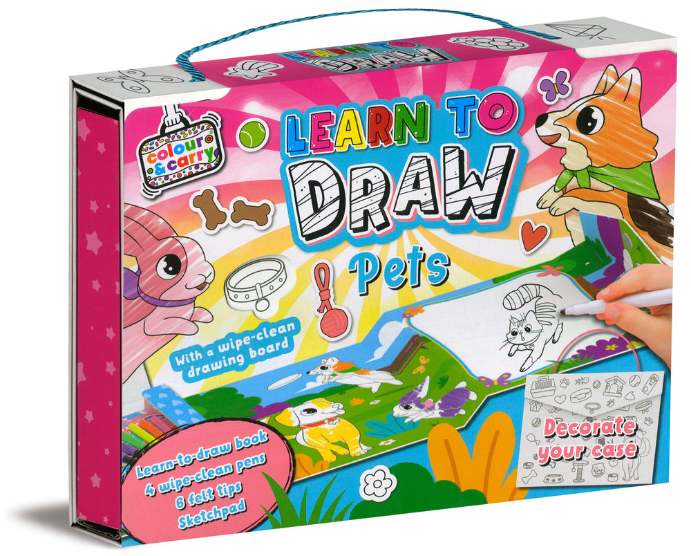 Colour & Carry Learn to Draw Pets
