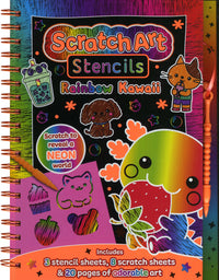 Scratch Art Stencils Rainbow Kawaii