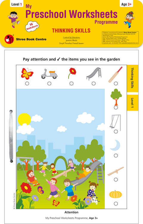 My Preschool Worksheets Programme Thinking SkillsLevel 1