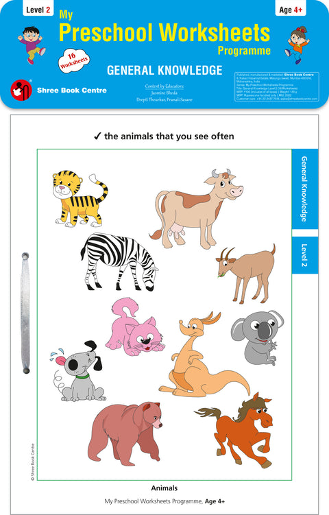 My Preschool Worksheets Programme General Knowledge Level 2