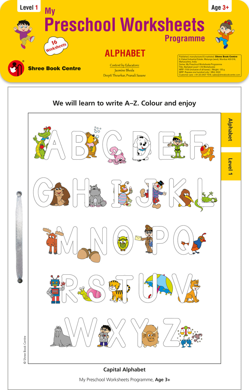 My Preschool Worksheets Programme Alphabets Level1