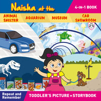 Naisha at the Animal Shelter, Aquarium, Museum, Car Showroom (4in1)
