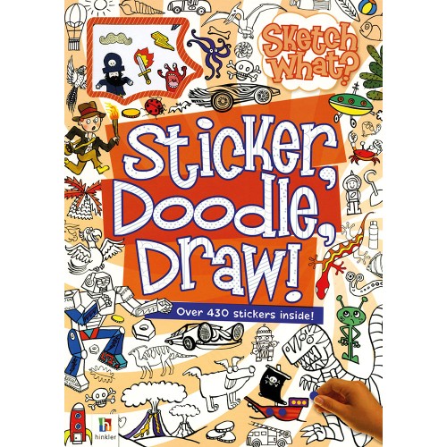 Sketch What? Sticker Doodle Draw {Orange}