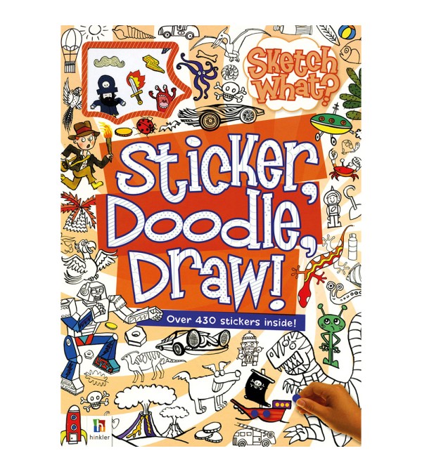 Sketch What? Sticker Doodle Draw {Orange}