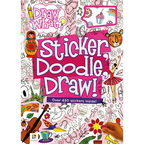 Draw What? Sticker Doodle Draw {Pink}