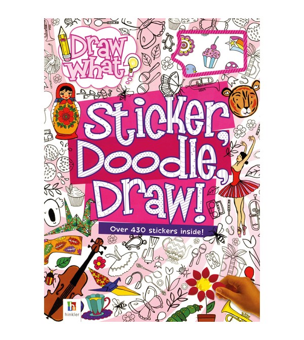 Draw What? Sticker Doodle Draw {Pink}