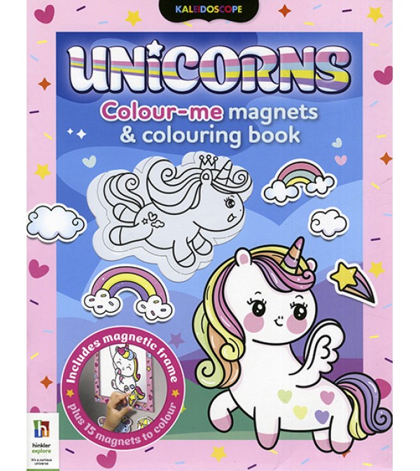 Unicorns Colour-me Magnets & Colouring Book