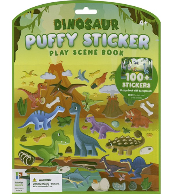 Dinosaur Puffy Sticker: Play Scene Book