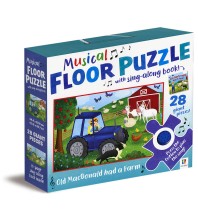 Musical Floor Puzzle with Sing-Along Book (Purple)