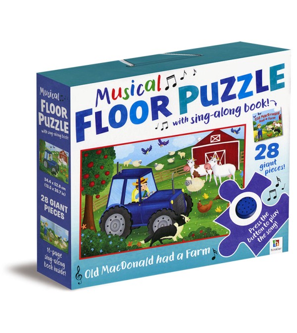 Musical Floor Puzzle with Sing-Along Book (Purple)