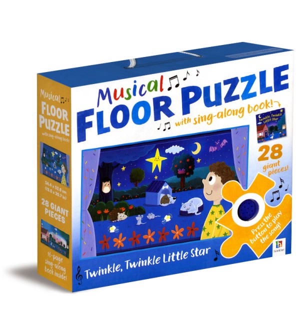 Musical Floor Puzzle with Sing-Along Book (Yellow)