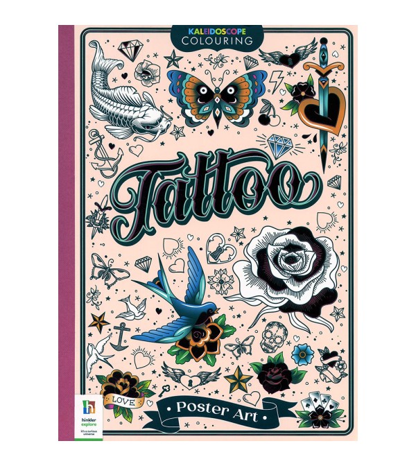 Kaleidoscope Colouring Tattoo Poster Art