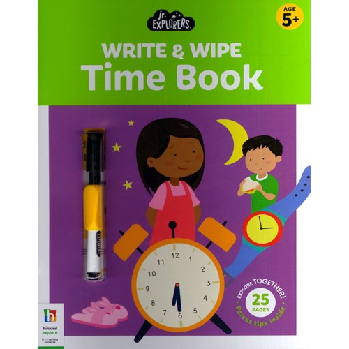 Jr. Explorers Write & Wipe Time Book