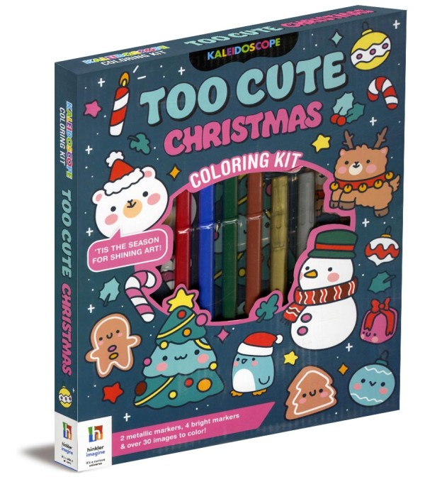 Kaleidoscope Too Cute Christmas Coloring Kit