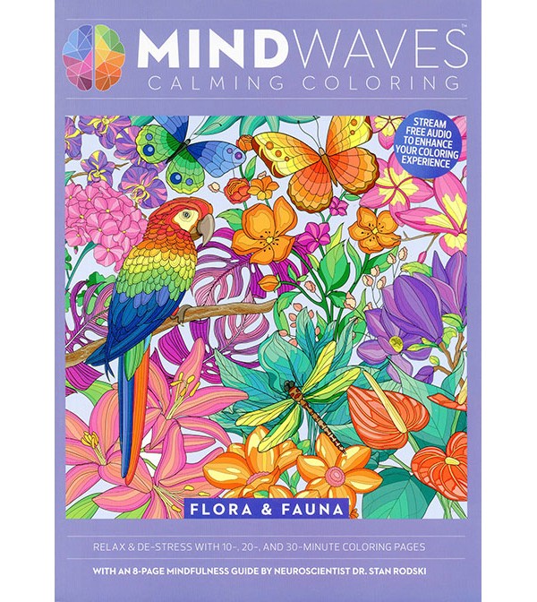Mind Waves Calming Coloring: Flora & Fauna