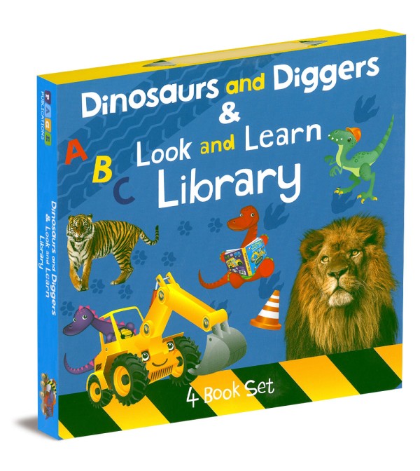 Dinosaurs and Diggers & Look and Learn Library (Pack of 4 Titles)