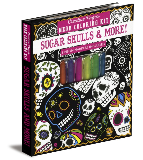 Sugar Skulls & More Neon Coloring Kit