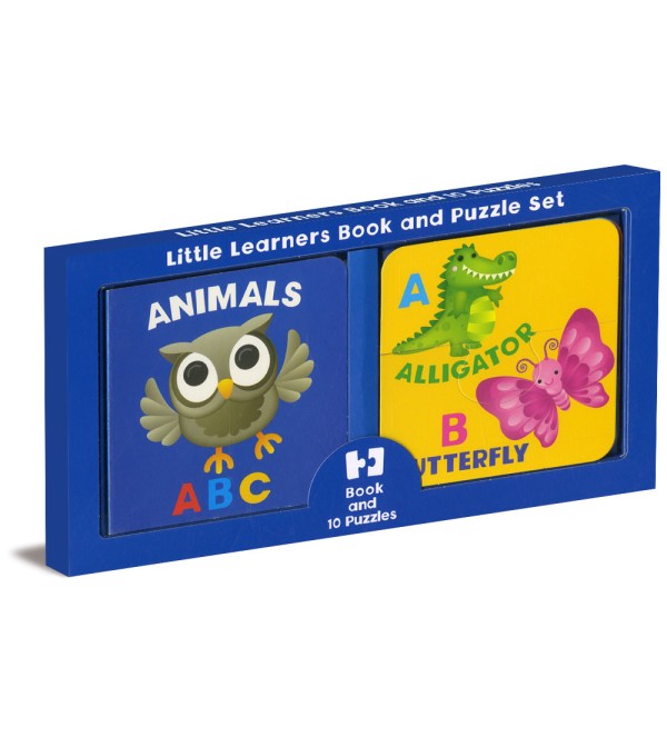 Little Learners Book and Puzzle Set Animals A B C