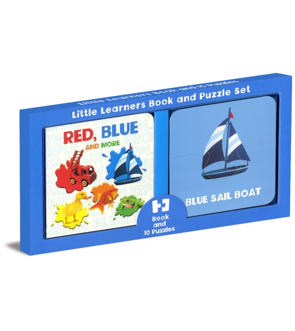Little Learners Book and Puzzle Set Red, Blue and More