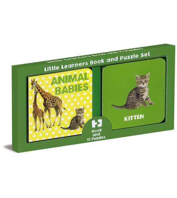 Little Learners Book and Puzzle Set Animal Babies