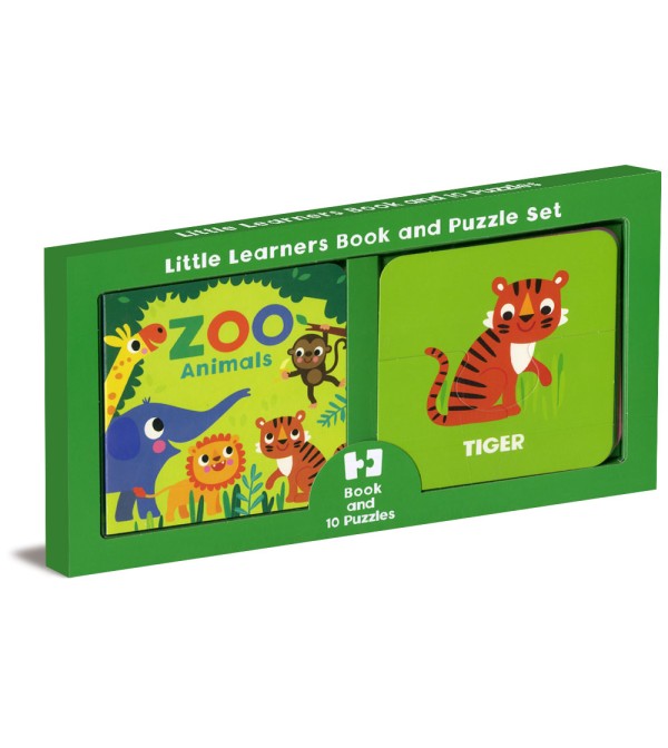 Little Learners Book and Puzzle Set Zoo Animals