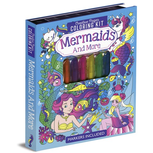 Creative Pages Coloring Kit Mermaids and More