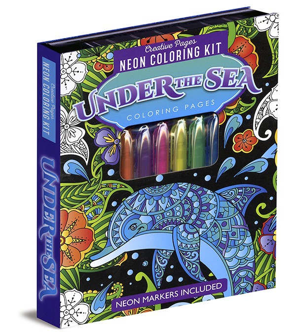 Creative Pages Neon Coloring Kit Under the Sea