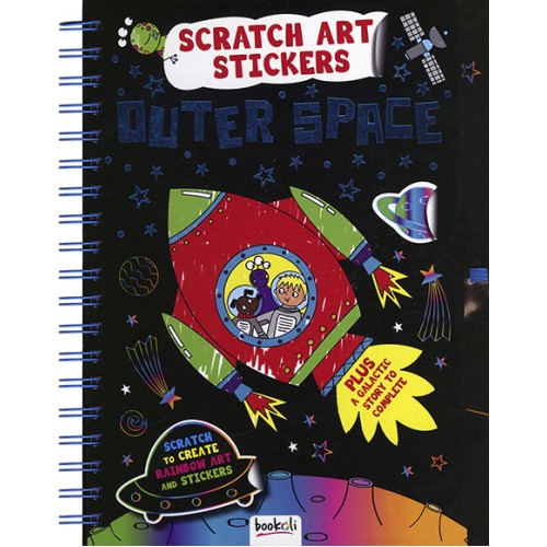 Scratch Art Stickers Outer Space