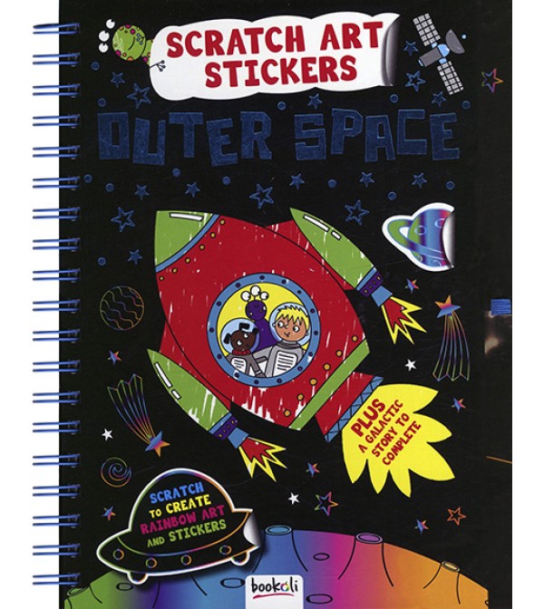 Scratch Art Stickers Outer Space