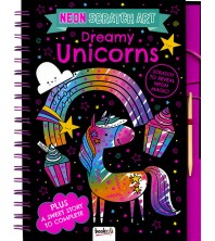 Neon Scratch Art Dreamy Unicorns