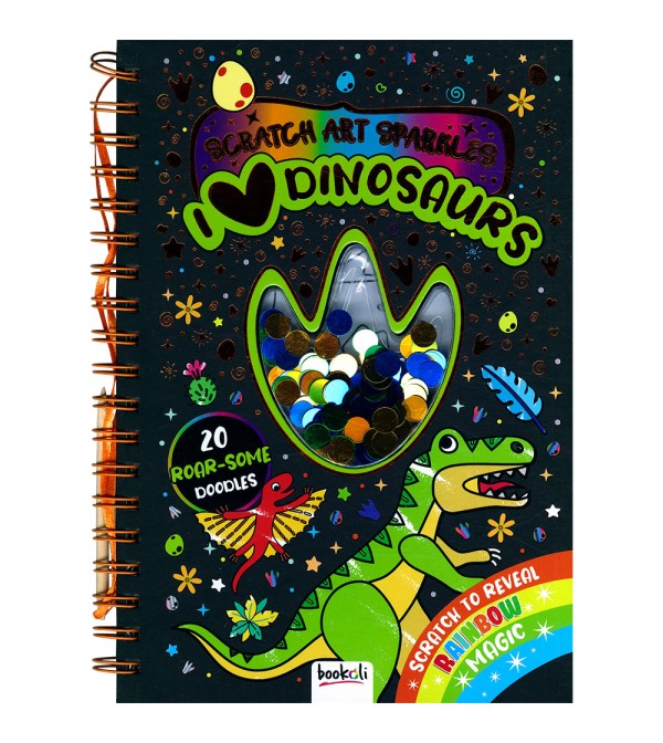 Scratch Art Sparkles I Love Dinosaurs