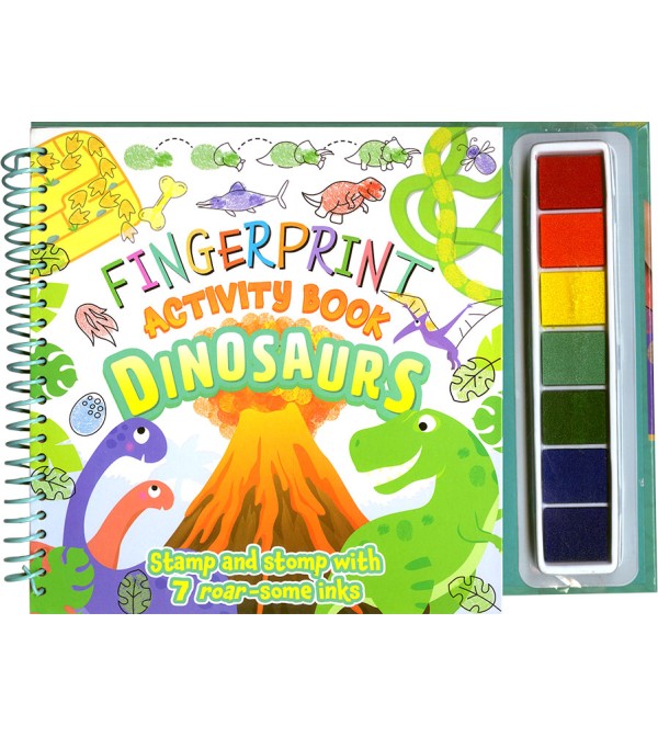 Fingerprint Activity Book Dinosaurs